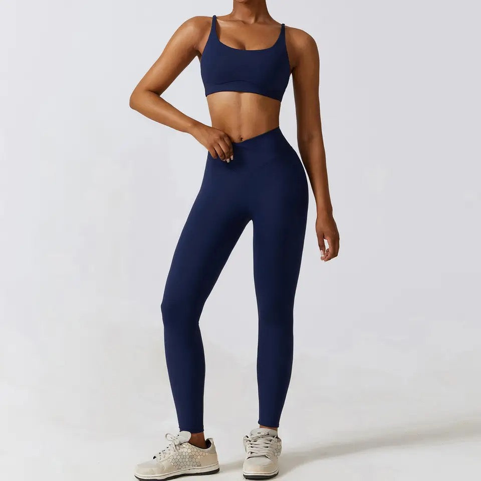 Set Leggings & Top Blue Navy